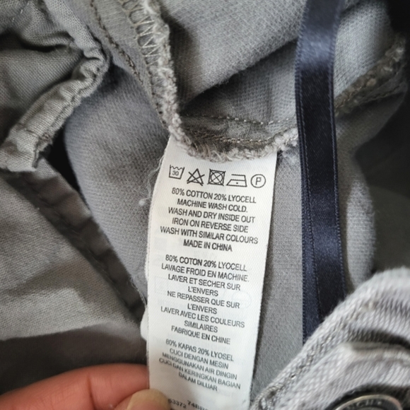 French Connection Denim Button Zipped Carrot Pants Joggers - Picture 9 of 9